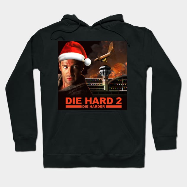 Die Hard 2 Christmas Design Hoodie by 3 Guys and a Flick